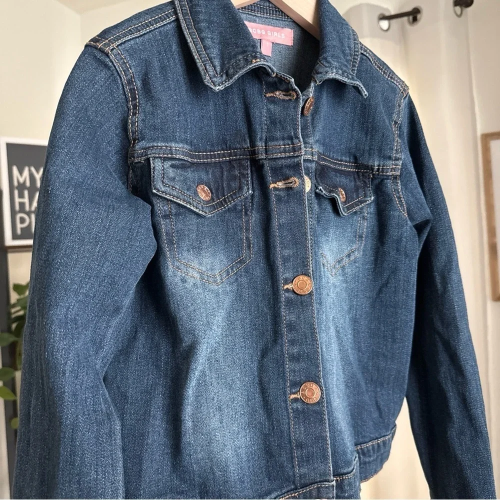 BCBG GIRLS BLUE DENIM JACKET SIZE 7